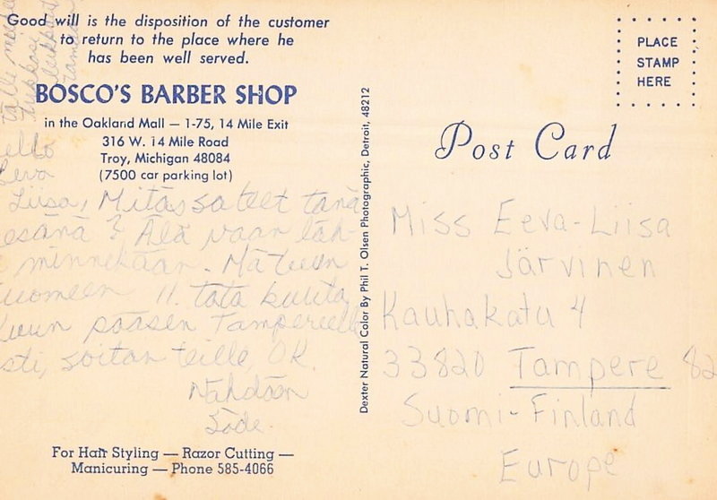 Oakland Mall - Boscos Barber Shop (newer photo)